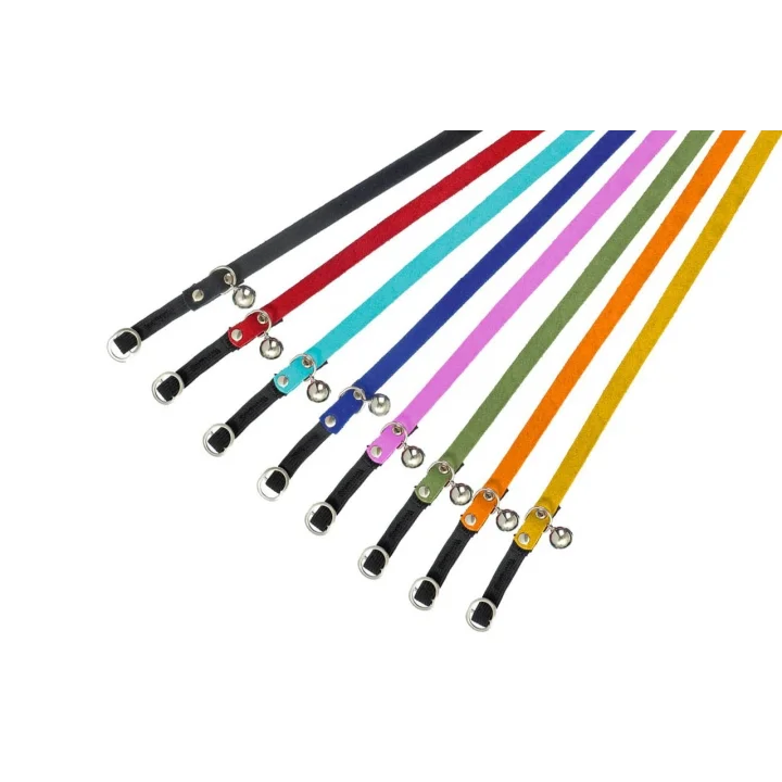 KADİFE KEDİ TASMA ÇING. 30 CM AÇIK MAVİ