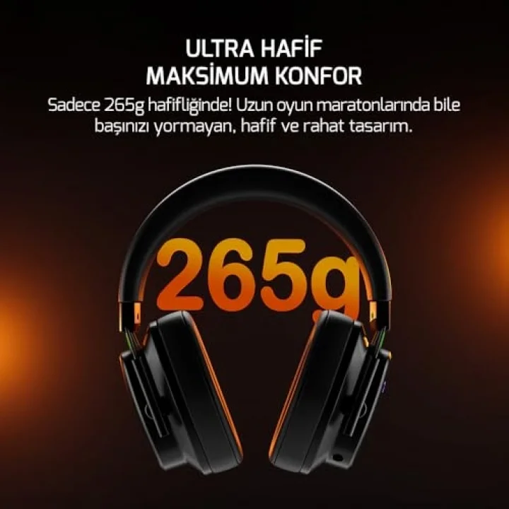 Kai Titanium Ultra Wireless 7.1 Surround Hi-Fi Rainbow Gaming (Oyuncu) Kulaklık