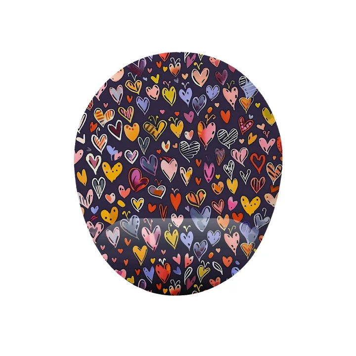 Kalp Desenli Bilek Destekli Mouse Pad