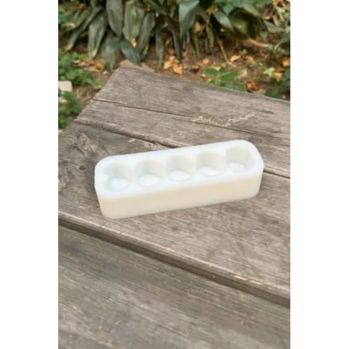 Kalp Şerit Silikon Mum Kalıbı