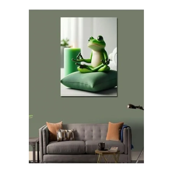 Kanvas Tablo Yoga Yapan Kurbağa 70 X 100 Cnvsdkey-116944-70-100