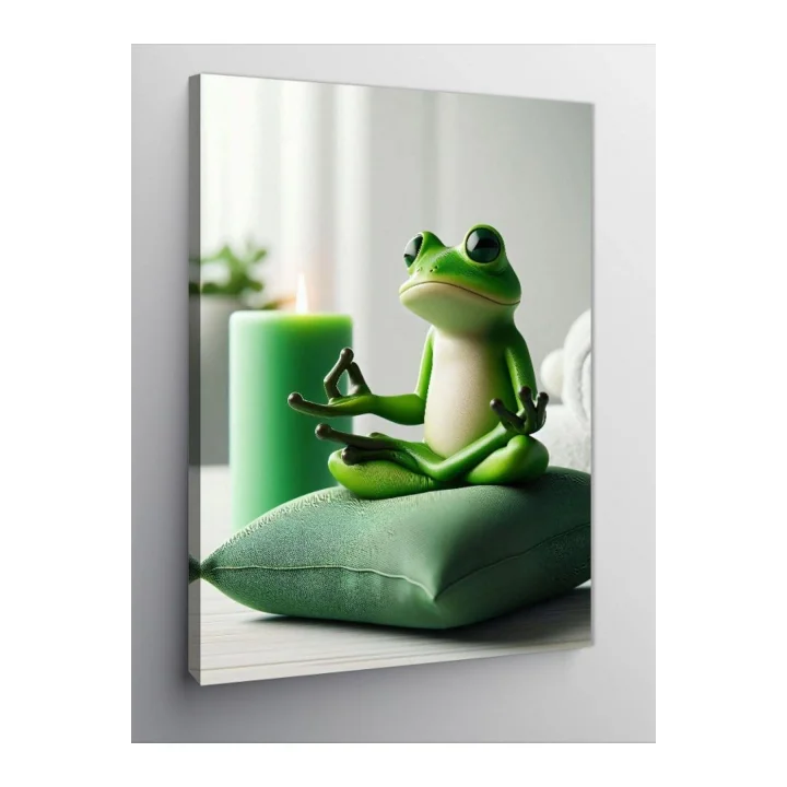 Kanvas Tablo Yoga Yapan Kurbağa 70 X 100 Cnvsdkey-116944-70-100