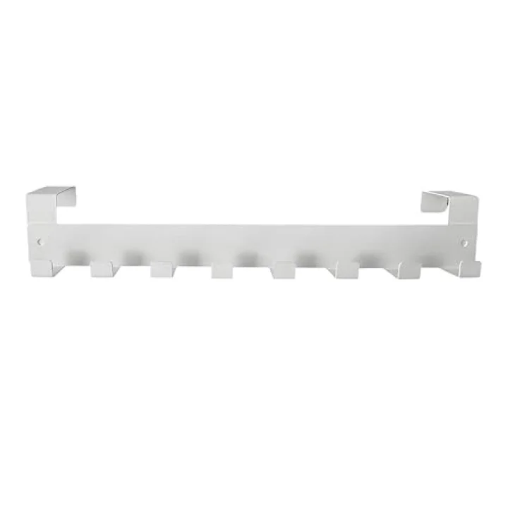 Kapı Arkası Askılık Elbise Havlu Asma Askı Metal 8lı Tekli Oda Banyo Lavabo Kapısı Aparatı Beyaz