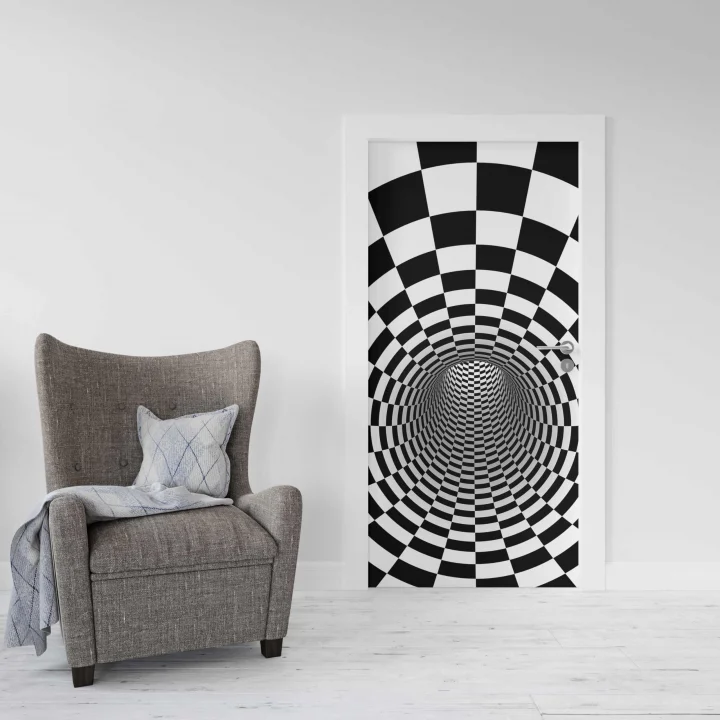 Kapı Giydirme Kapı Sticker Folyosu 3D Tünel