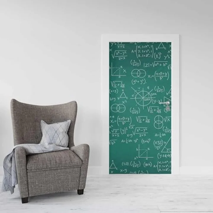 Kapı Giydirme Kapı Sticker Folyosu Matematik Formül