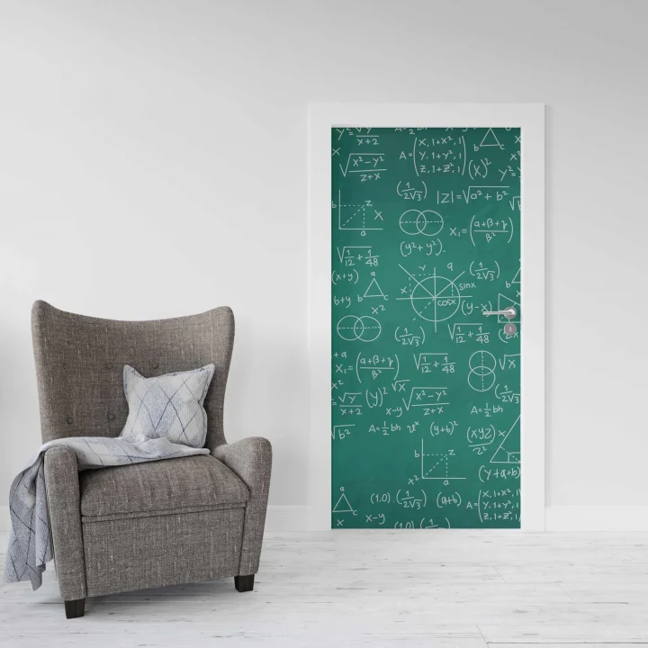 Kapı Giydirme Kapı Sticker Folyosu Matematik Formül