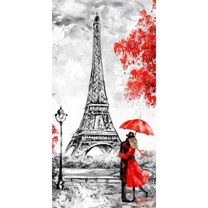 Kapı Giydirme Kapı Sticker Folyosu Paris Yağlıboya