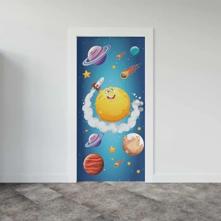 Kapı Giydirme Kapı Sticker Folyosu Uzay