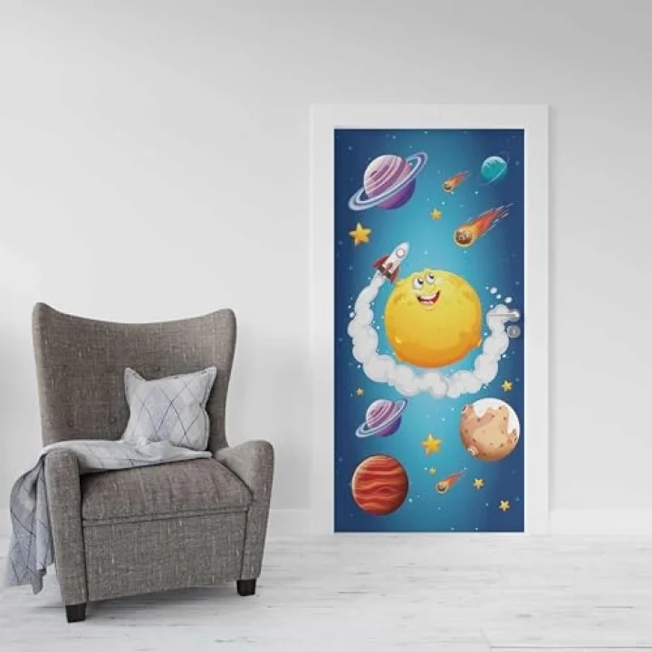 Kapı Giydirme Kapı Sticker Folyosu Uzay