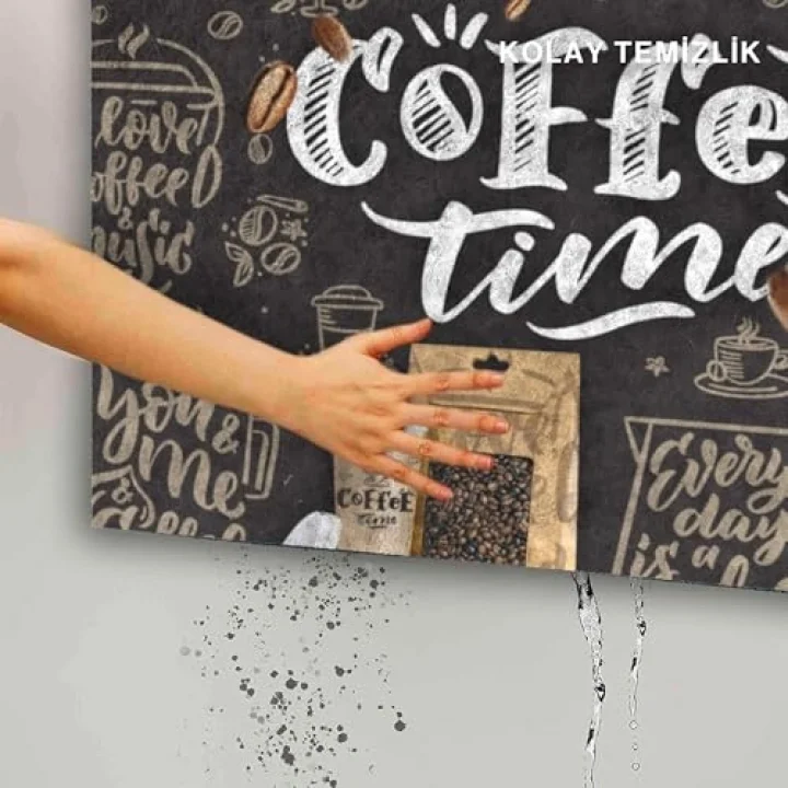 Kapı Önü Paspası - Modern ve Şık Kapı Paspası | Ev, Ofis ve Dış Mekân Kullanımı İçin (Caffe Time) 45x65