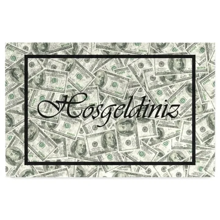 Kapı Önü Paspası - Modern ve Şık Kapı Paspası | Ev, Ofis ve Dış Mekân Kullanımı İçin (Dolar) 45x65