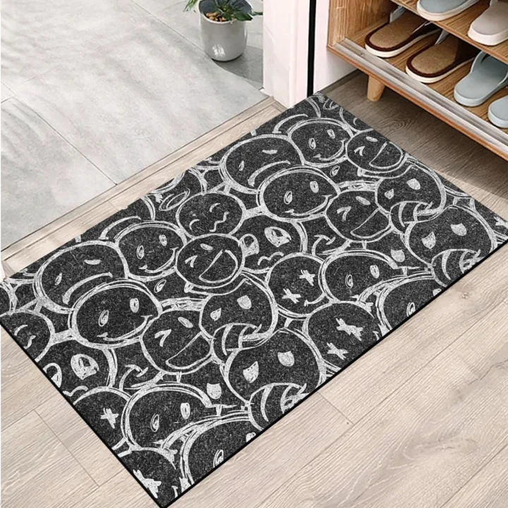 Kapı Önü Paspası - Modern ve Şık Kapı Paspası | Ev, Ofis ve Dış Mekân Kullanımı İçin (Gülümseme Koleksiyonu) 45x65