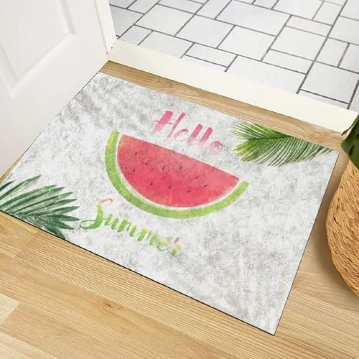 Kapı Önü Paspası - Modern ve Şık Kapı Paspası | Ev, Ofis ve Dış Mekân Kullanımı İçin (Hello Summer) 45x65