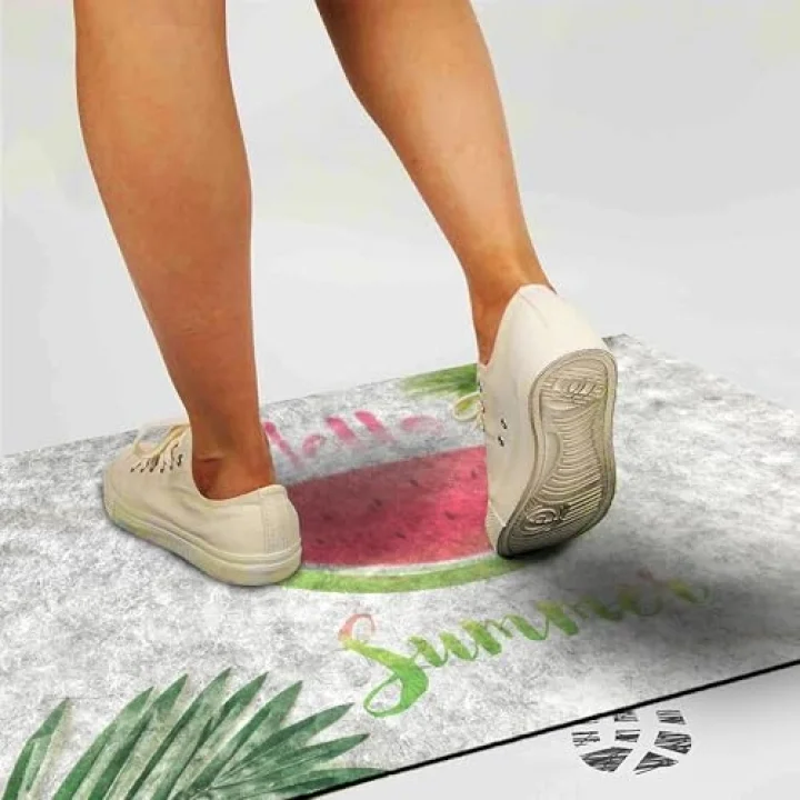 Kapı Önü Paspası - Modern ve Şık Kapı Paspası | Ev, Ofis ve Dış Mekân Kullanımı İçin (Hello Summer) 45x65