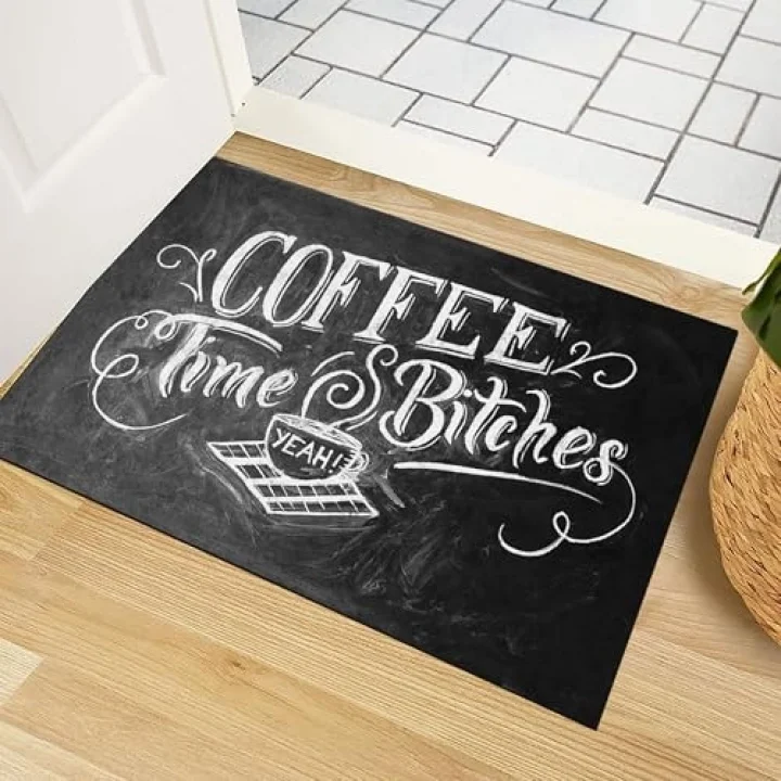 Kapı Önü Paspası - Modern ve Şık Kapı Paspası | Ev, Ofis ve Dış Mekân Kullanımı İçin (Latte) (Caffe Time Bitc..) 45x65