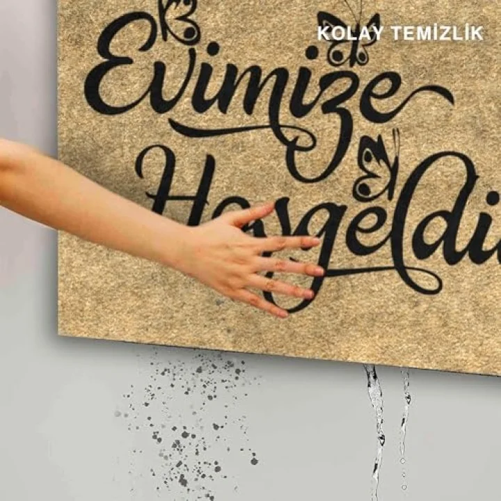 Kapı Önü Paspası - Modern ve Şık Kapı Paspası | Ev, Ofis ve Dış Mekân Kullanımı İçin (Nazik Karşılama) 45x65