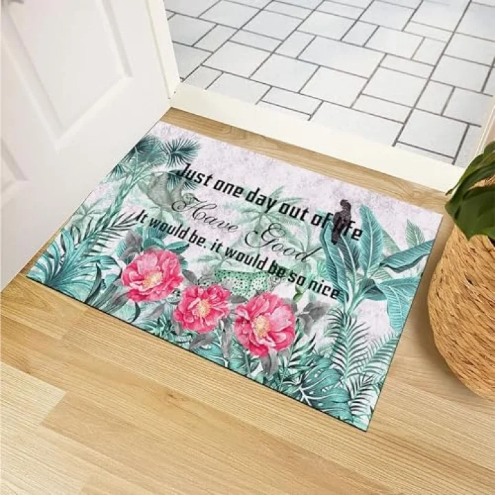 Kapı Önü Paspası - Modern ve Şık Kapı Paspası | Ev, Ofis ve Dış Mekân Kullanımı İçin (One Nice Day) 45x65