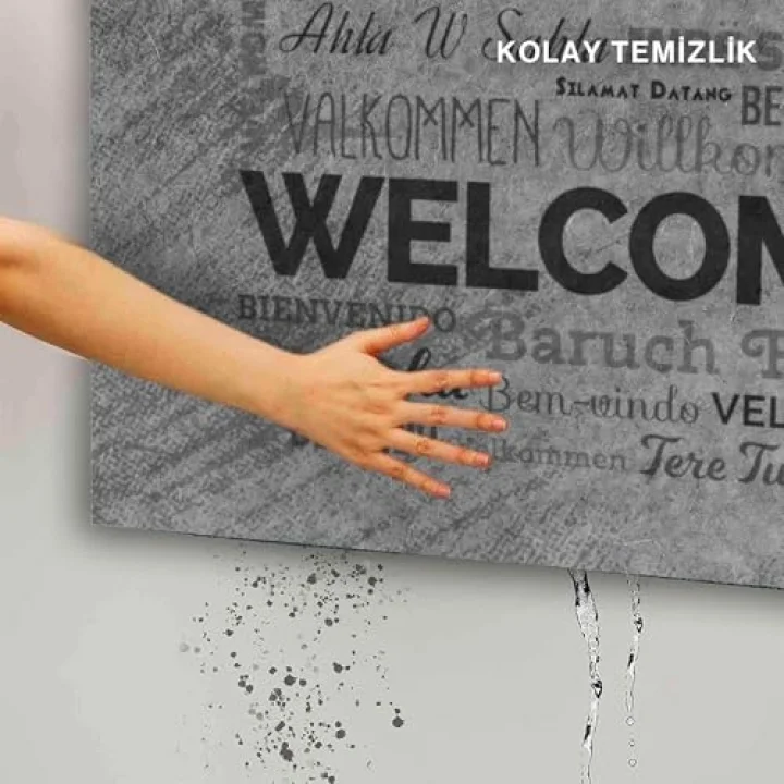 Kapı Önü Paspası - Modern ve Şık Kapı Paspası | Ev, Ofis ve Dış Mekân Kullanımı İçin (Seyahatsever) 45x65