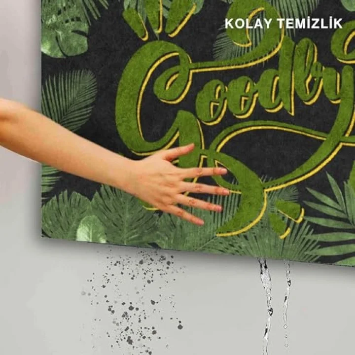 Kapı Önü Paspası - Modern ve Şık Kapı Paspası | Ev, Ofis ve Dış Mekân Kullanımı İçin (Tropical Goodbye) 45x65
