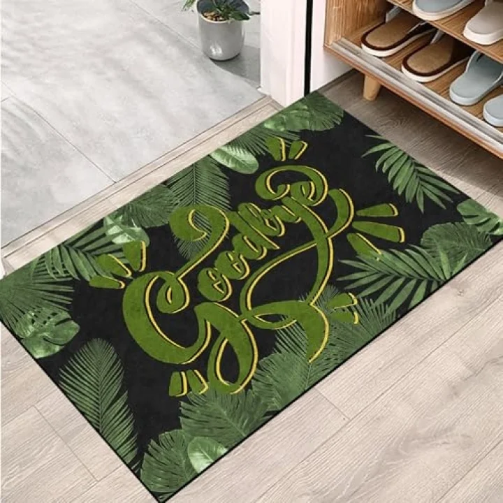 Kapı Önü Paspası - Modern ve Şık Kapı Paspası | Ev, Ofis ve Dış Mekân Kullanımı İçin (Tropical Goodbye) 45x65