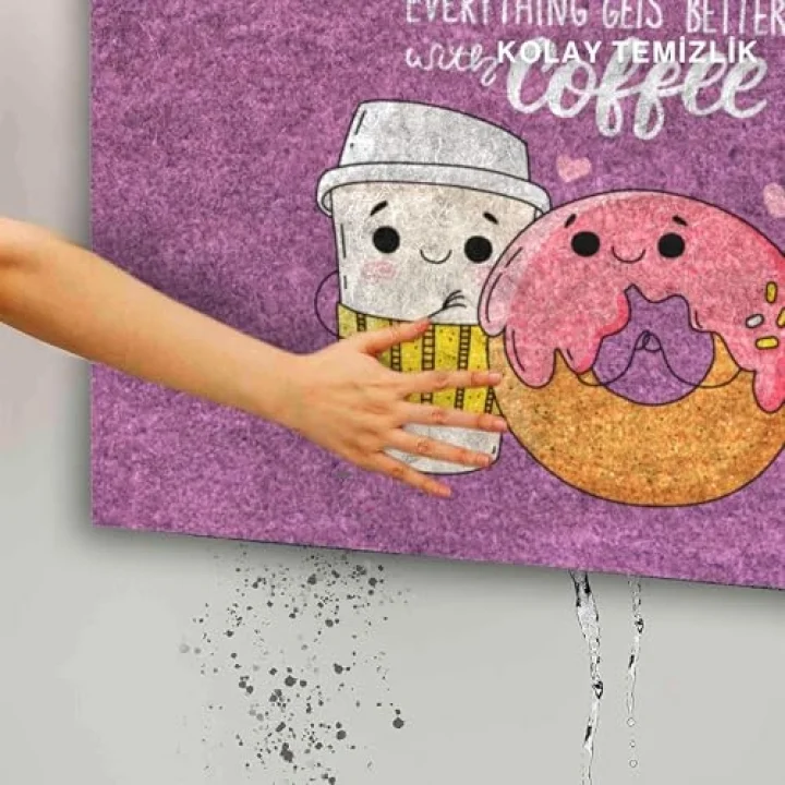 Kapı Önü Paspası - Modern ve Şık Kapı Paspası | Ev, Ofis ve Dış Mekân Kullanımı İçin (With Caffe) 45x65