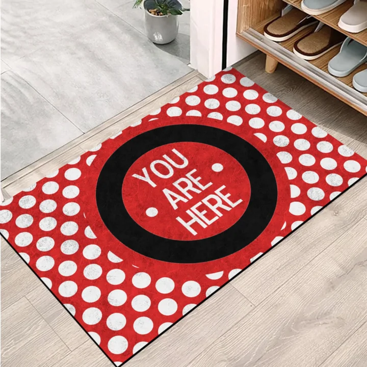 Kapı Önü Paspası - Modern ve Şık Kapı Paspası | Ev, Ofis ve Dış Mekân Kullanımı İçin (You are Here) 45x65