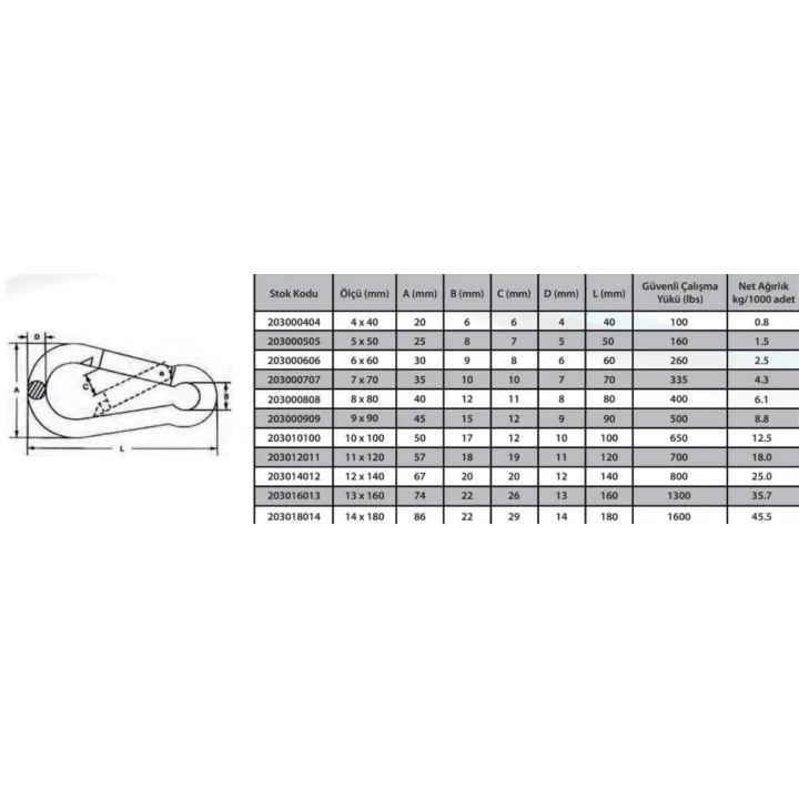Mey İthalat® Karabina Yaylı 11 mm ( 2 Adet )