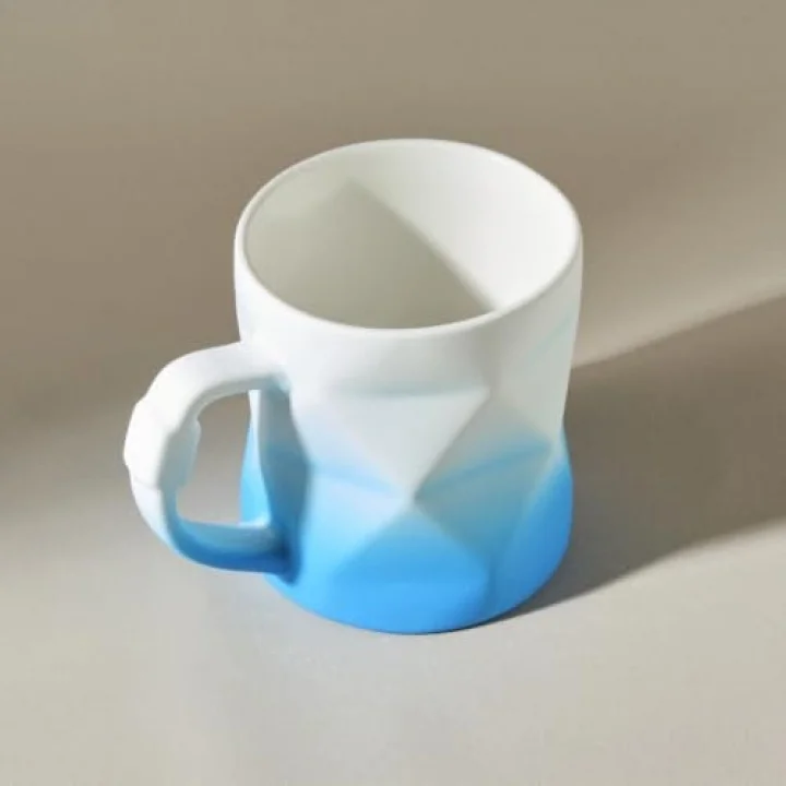 Karaca Soft Touch Geo Kupa 450 Ml Mavi