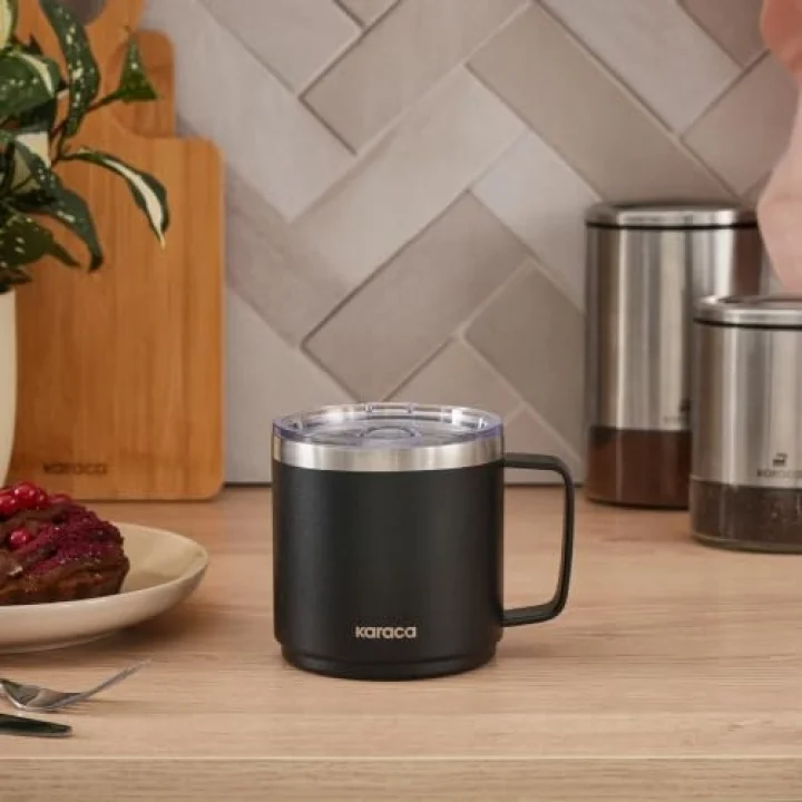 Karaca Thermal Çelik Mug 420 ml Siyah