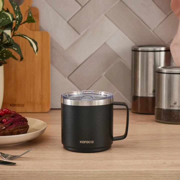 Karaca Thermal Çelik Mug 420 ml Siyah