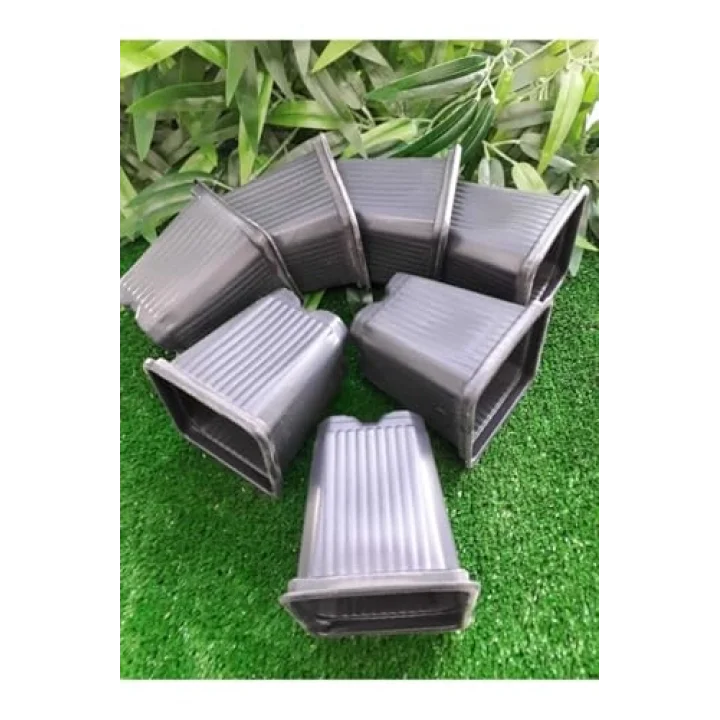 Kare Saksı 8x8x9 cm, 70 Adet, Vakumlu, Siyah
