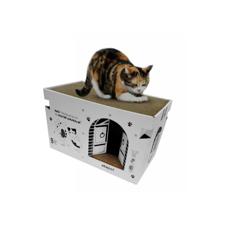 Karton Kedi Tırmalama ve Dinlenme Evi