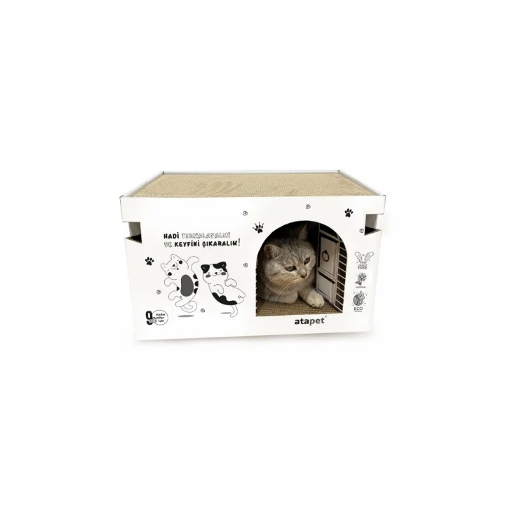 Karton Kedi Tırmalama ve Dinlenme Evi