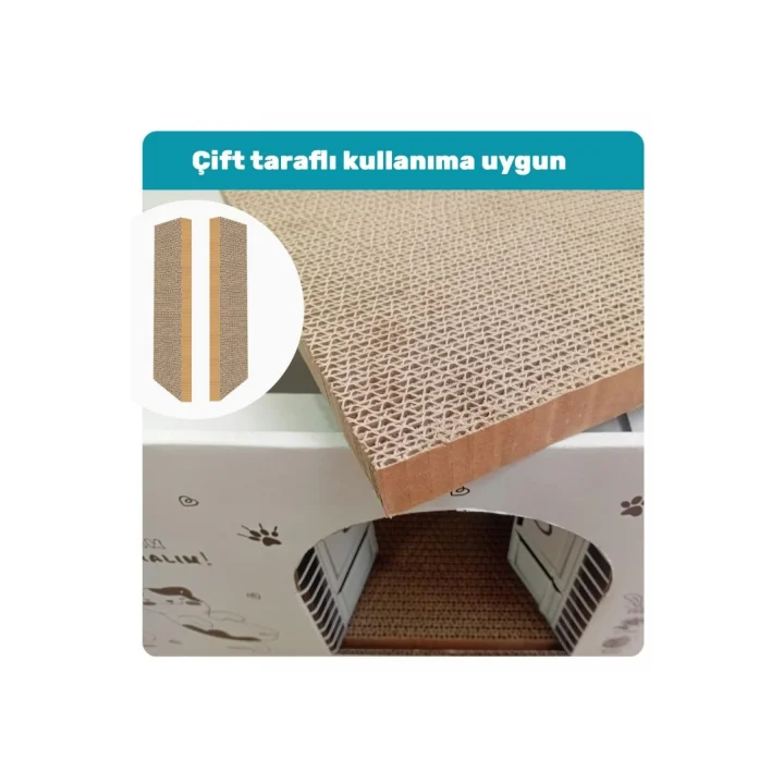 Karton Kedi Tırmalama ve Dinlenme Evi