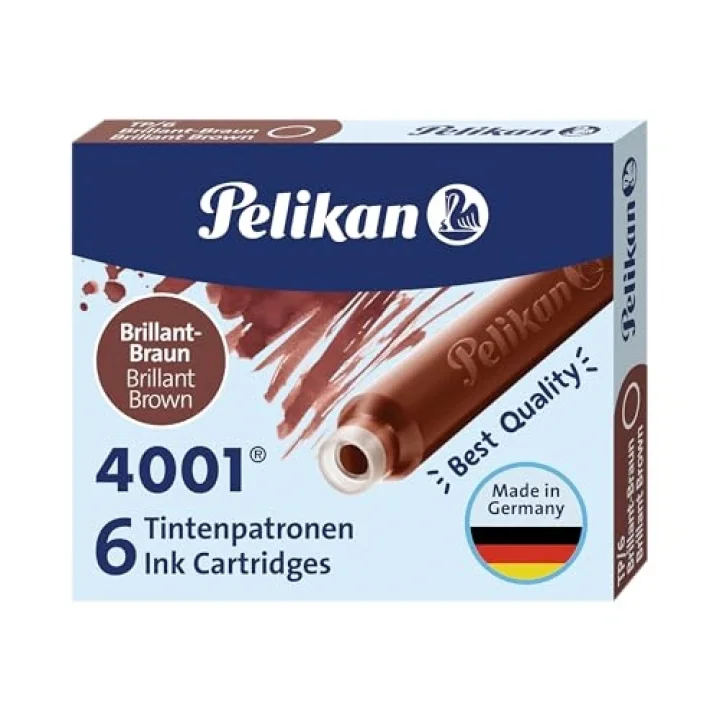 Kartuş Serisi TP6X Dolma Kalem Kartuşu Kahverengi