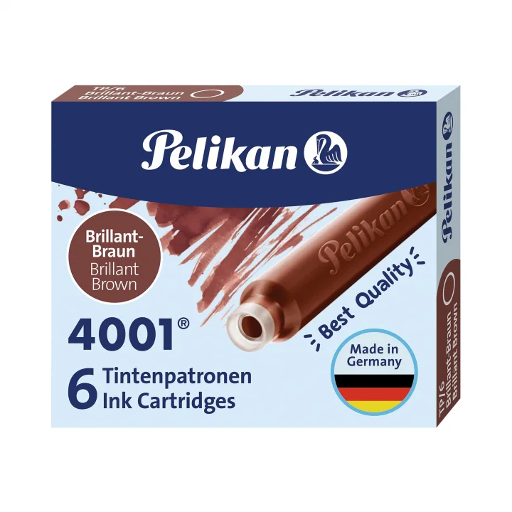 Kartuş Serisi TP6X Dolma Kalem Kartuşu Kahverengi