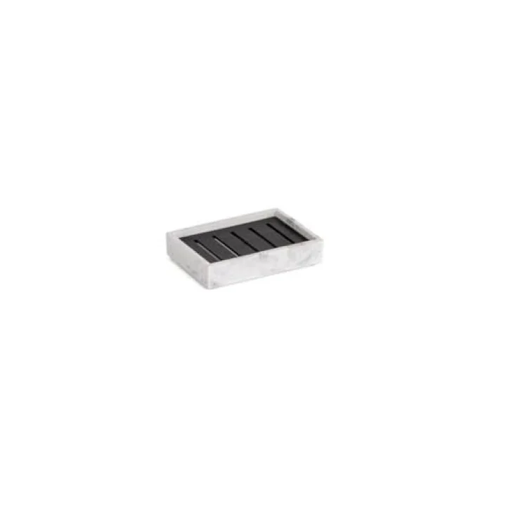 Katı Sabunluk Mermer Desenli/Siyah Renk 26X80X115 Mm