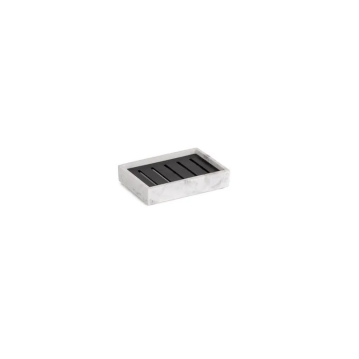 Katı Sabunluk Mermer Desenli/Siyah Renk 26X80X115 Mm
