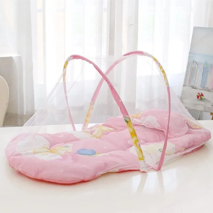 Katlanabilir Bebek Cibinlik Sineklik Seti, 92 cm - Pembe