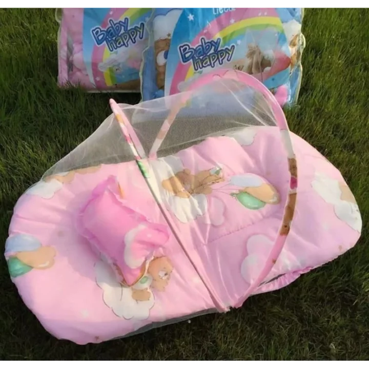 Katlanabilir Bebek Cibinlik Sineklik Seti, 92 cm - Pembe