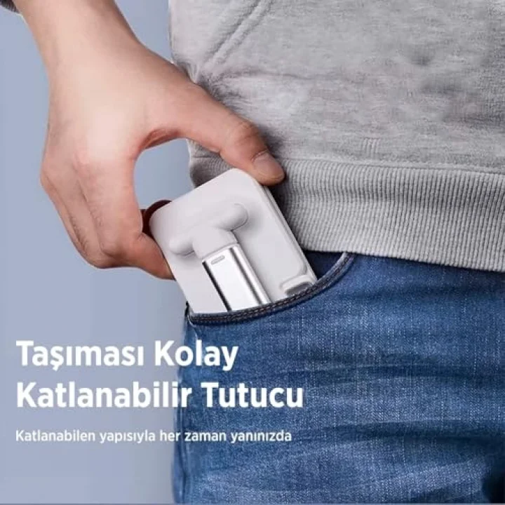Katlanabilir Masaüstü Telefon Standı Beyaz
