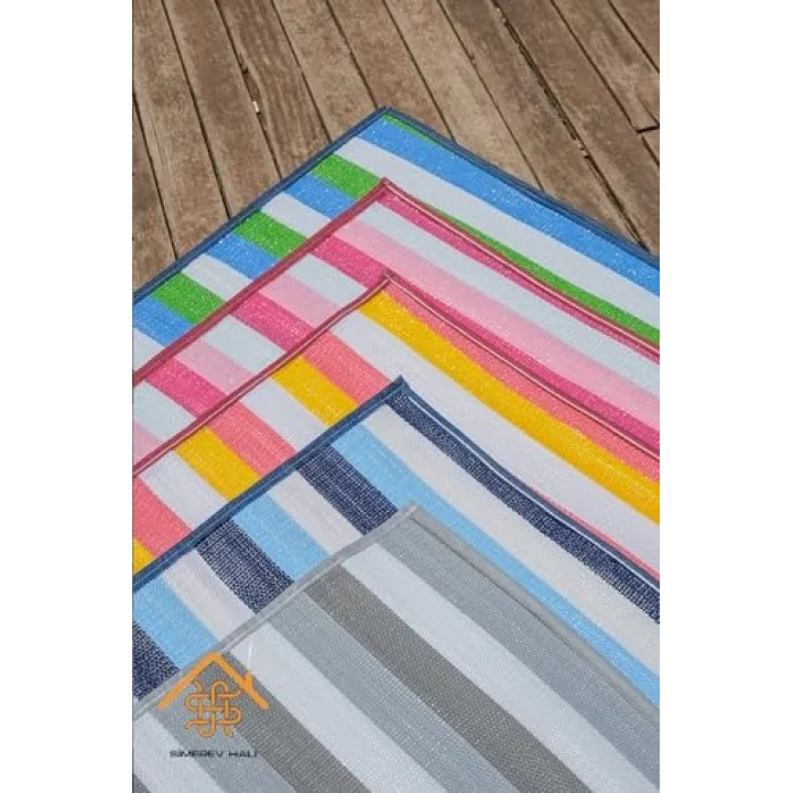Katlanabilir Plaj Kamp Piknik Bahçe Balkon Teras Hasır Mat Savan Karavan Halısı Kilim GRİ 150 x 210