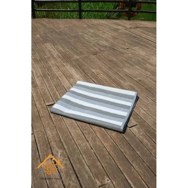 Katlanabilir Plaj Kamp Piknik Bahçe Balkon Teras Hasır Mat Savan Karavan Halısı Kilim GRİ 150 x 210