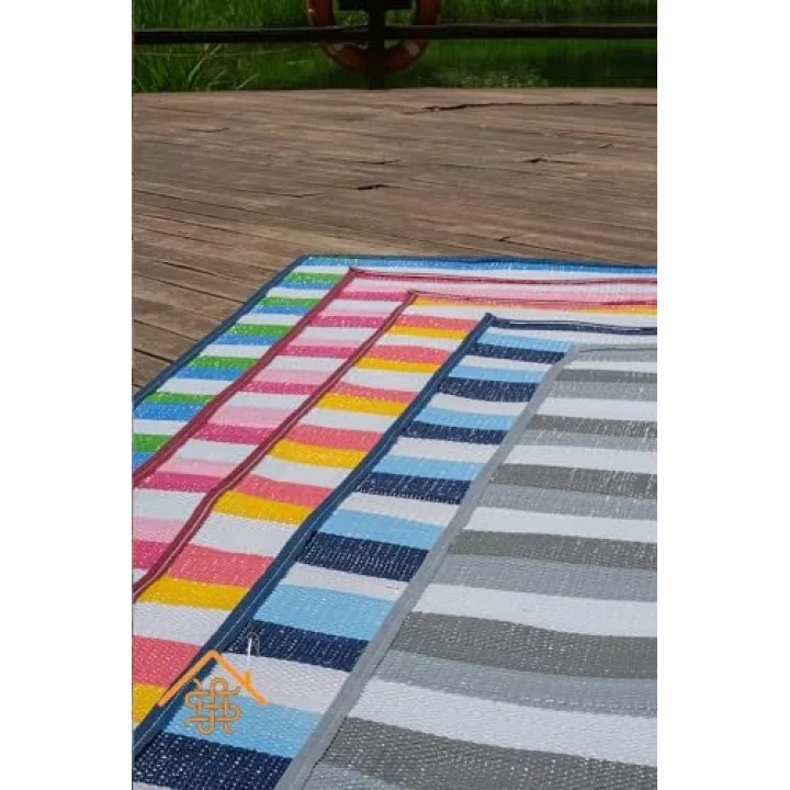 Katlanabilir Plaj Kamp Piknik Bahçe Balkon Teras Hasır Mat Savan Karavan Halısı Kilim GRİ 150 x 210
