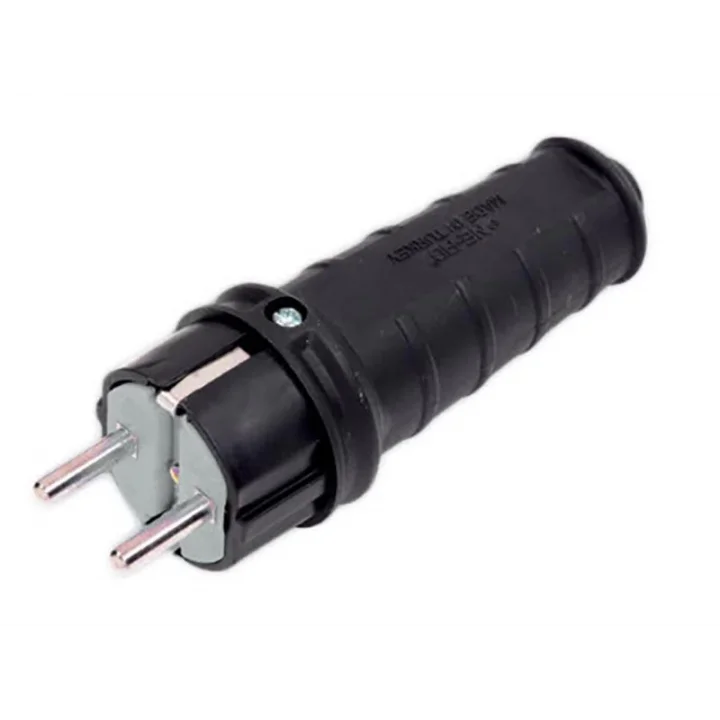 Mey İthalat® Kauçuk 1 X 16 A Topraklı Erkek Fiş 220V