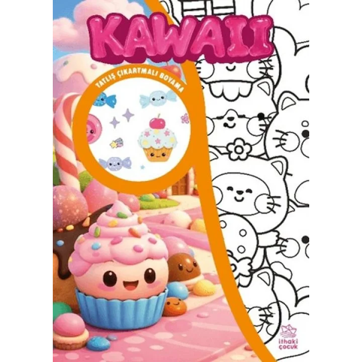 Kawaii Çıkartmalı Boyama Kitabı