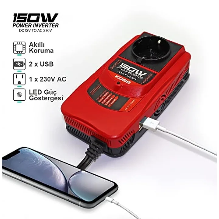 KBN150 12 V 220 V 150 W Modifiye Sinüs Dönüştürücü İnverter