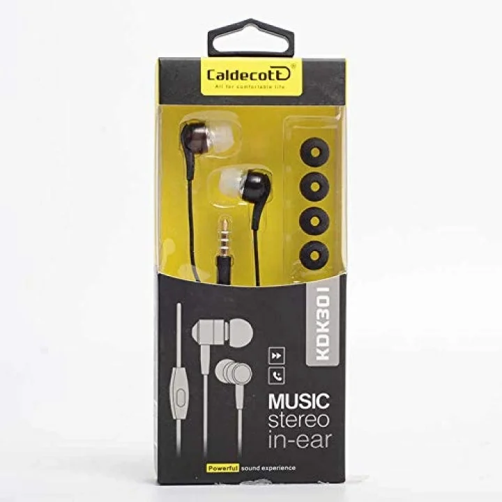 KDK-301 3.5mm Kulaklık – Kulakiçi, HD Ses Kalitesi, Mikrofonlu, iOS ve Android Uyumlu (Siyah)