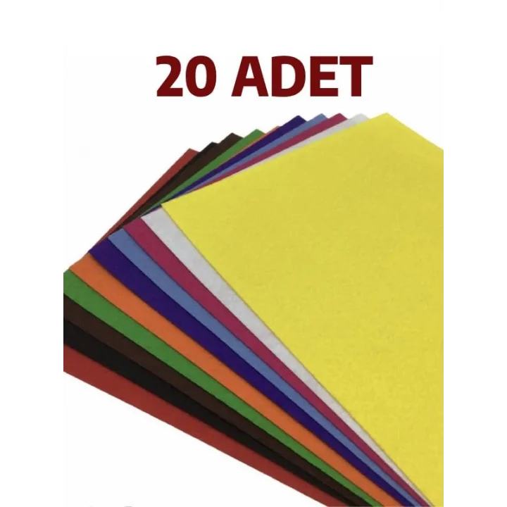 Keçe Karışık Renk 20 Adet - A4 Boyutunda 20x30 Cm.
