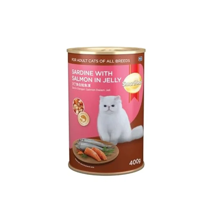 Kedi Konservesi Jöle İçinde Somonlu Sardalya 400 gr